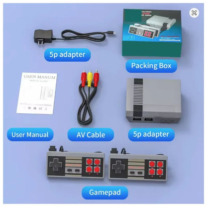 Retro Game Console, AV Classic Video Game System, Built-in 620 Games Dual-Player Mode Console with 2 Controllers, Holiday Gift