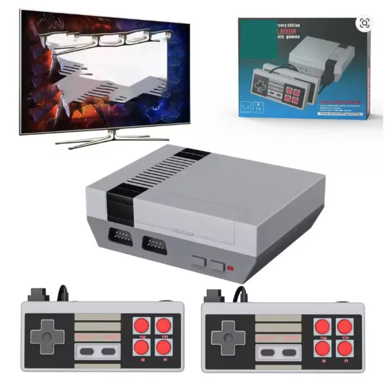 Retro Game Console, AV Classic Video Game System, Built-in 620 Games Dual-Player Mode Console with 2 Controllers, Holiday Gift