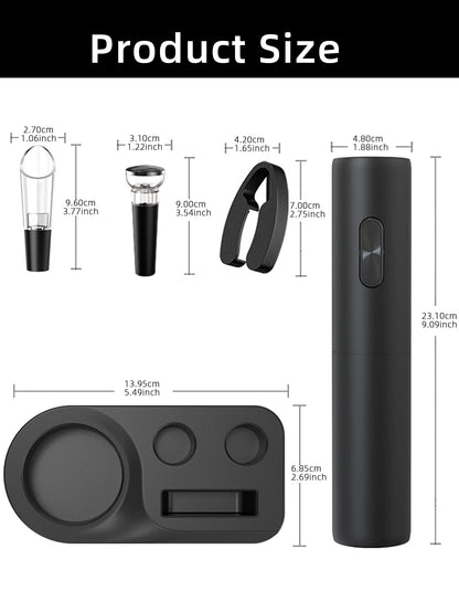 Electric Wine Opener Set Automatic Corkscrew Wine Openers for Beer Bottle Opener Battery Operated Kitchen Bar Can Opener