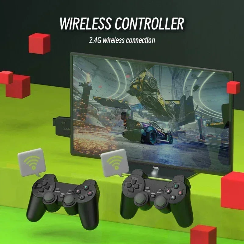M8 4K Video Game Console Wireless Controller Gamepad Retro Home TV Plug and Play Portable Gaming Player ﻿