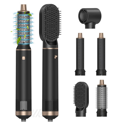 Multi in one hair dryer, hot air comb, integrated household hair dryer, detachable hot air brush, straight roll dual-use.