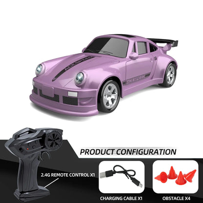 New 1/64 4wd Drift Rc Car Adjustable Speed Mini Racing Vehicle Pocket Size Desktop Remote Control Toy Gift For Boys Kids hot