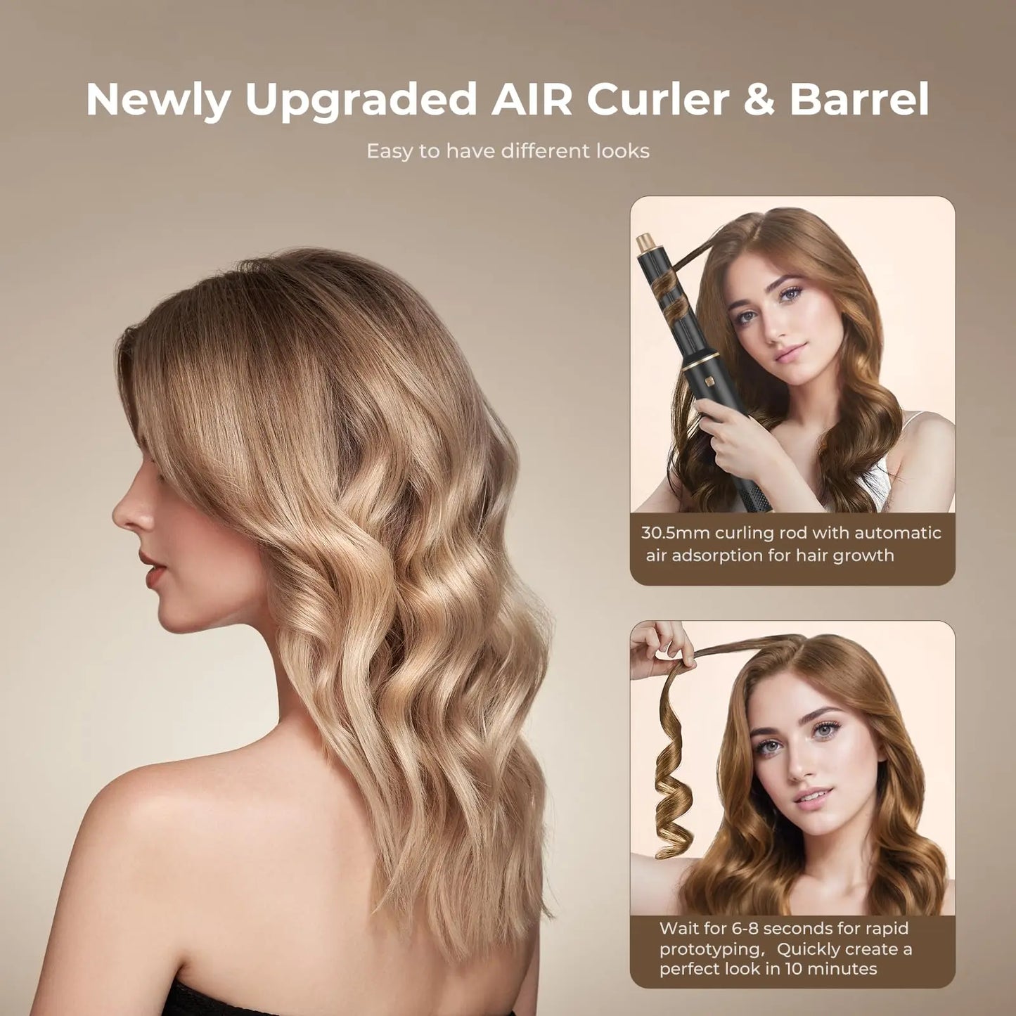 Multi in one hair dryer, hot air comb, integrated household hair dryer, detachable hot air brush, straight roll dual-use.