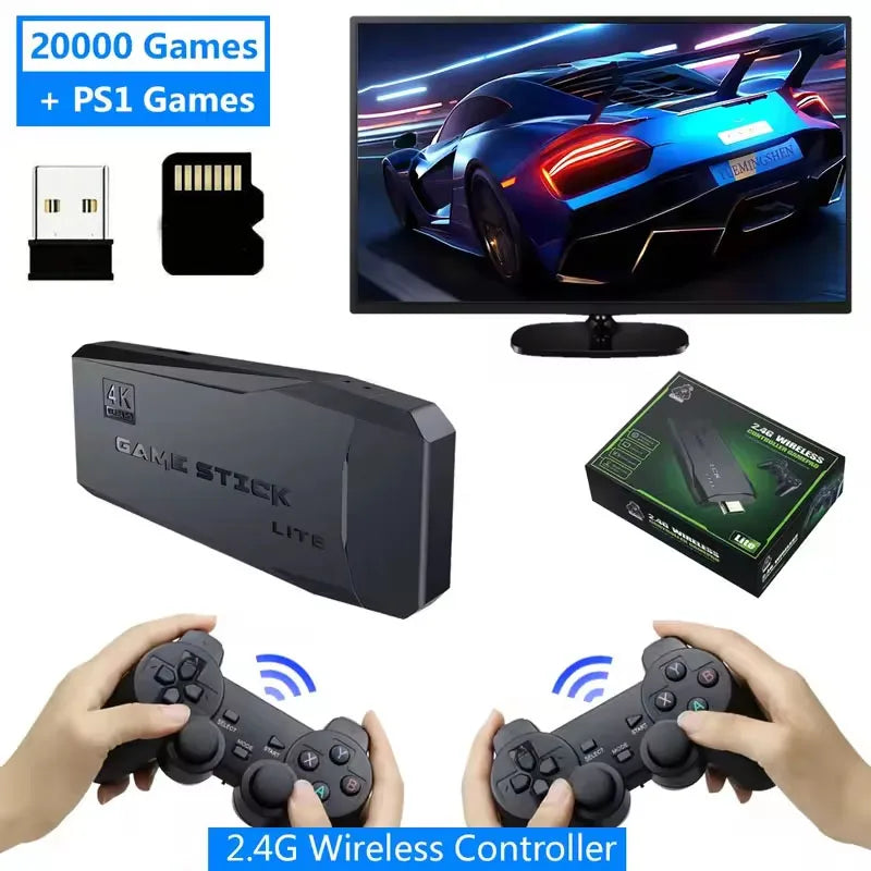 M8 4K Video Game Console Wireless Controller Gamepad Retro Home TV Plug and Play Portable Gaming Player ﻿